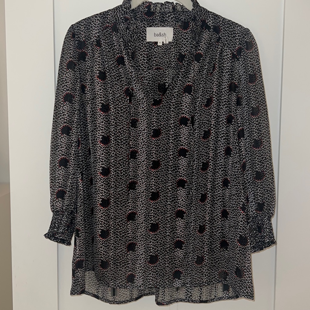 Ba&Sh Black Patterned Blouse